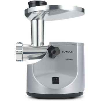 Kenwood Meat Grinder 1600W Powerful Metal Body Meat Mincer With Kibbeh Maker, Sausage Maker, Feed Tube Pusher, 3 Stainless Steel Screens For Fine, Medium And Coarse Results, Silver, MG510, 1 Year Warranty
