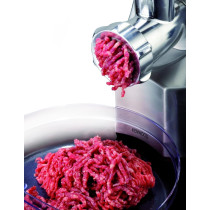 Kenwood Meat Grinder 1600W Powerful Metal Body Meat Mincer With Kibbeh Maker, Sausage Maker, Feed Tube Pusher, 3 Stainless Steel Screens For Fine, Medium And Coarse Results, Silver, MG510, 1 Year Warranty