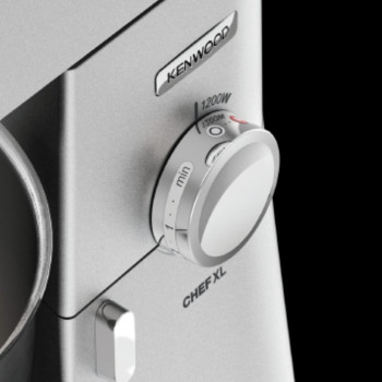 Kenwood Stand Mixer Kitchen Machine Metal Body Chef XL 1200W With 6.7L Stainless Steel Bowl, K-Beater, Whisk, Dough Hook, Blender, Silver, KVL4110S, 1 Year Warranty