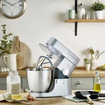 Kenwood Stand Mixer Kitchen Machine Metal Body Chef XL 1200W With 6.7L Stainless Steel Bowl, K-Beater, Whisk, Dough Hook, Blender, Silver, KVL4110S, 1 Year Warranty