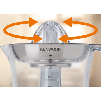 Kenwood Citrus Juicer 40W Juice Extractor With 1L Transparent Juice Jug, Stainless Steel Filter, Dust Cover, 2 Way Rotation, Cord Storage For Home, Office, Restaurant And Cafeteria, White/Clear, ‎JE290A, 1 Year Warranty