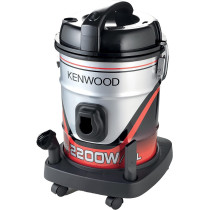 Kenwood Drum Vacuum Cleaner 2200W 25L Tank Vacuum Cleaner With 8M Extra Long Power Cord, Removable And Washable Filter, Multi Surface For Home And Office, Black/Red, VDM60.000BR, 1 Year Warranty