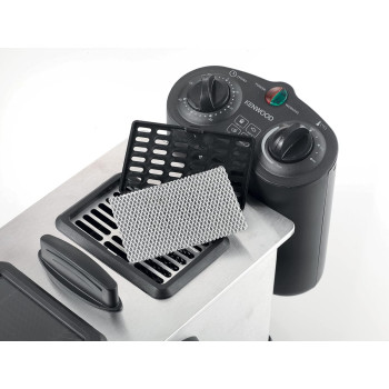 Kenwood Deep Fryer 3L, 2000W With View Window And Stainless Steel Lid For Home, Kitchen And Restaurants, Silver/Black, DFM50, 1 Year Warranty