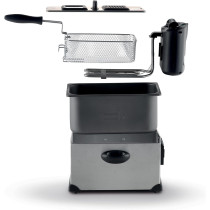 Kenwood Deep Fryer 3L, 2000W With View Window And Stainless Steel Lid For Home, Kitchen And Restaurants, Silver/Black, DFM50, 1 Year Warranty