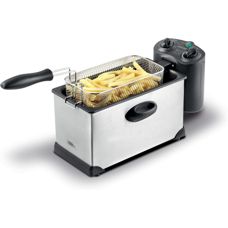 Kenwood Deep Fryer 3L, 2000W With View Window And Stainless Steel Lid For Home, Kitchen And Restaurants, Silver/Black, DFM50, 1 Year Warranty