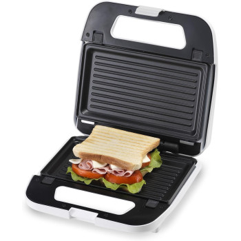 Kenwood 2-In-1 Sandwich Maker And Grill With 2 Sets Of Non Stick Multifunctional Plates For Grilling And Toasted Sandwiches, White, ‎SMP02.000WH, 1 Year Warranty