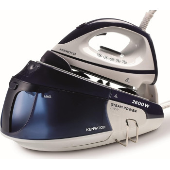 Kenwood Steam Iron Steam Station 2600W With 1.8L Water Tank Capacity, Ceramic Soleplate, 180g Steam Shot, Anti Drip, Auto Shut Off, Self Clean Function, White/Blue, SSP20.000WB, 1 Year Warranty
