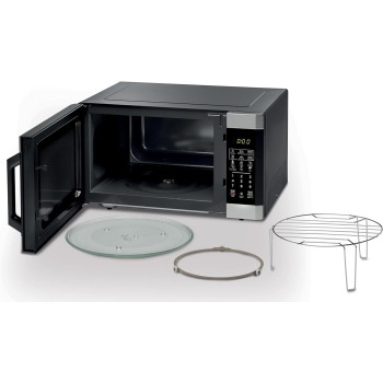 Kenwood 42L Microwave Oven With Grill, Digital Display, 5 Power Levels, Defrost Function, Stainless Steel, Auto Menu, 99 Minutes Timer, Clock Function 1100W, Black/Silver, â€ŽMWM42.000BK, 1 Year Warranty