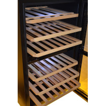 Kenwood Beverage Cooler 43 Bottles Wine Refrigerator With Dual Temperature Zone, Double Glass Door, Blue Light, Smart Control, Black, â€ŽBCW43.000BK, 1 Year Warranty