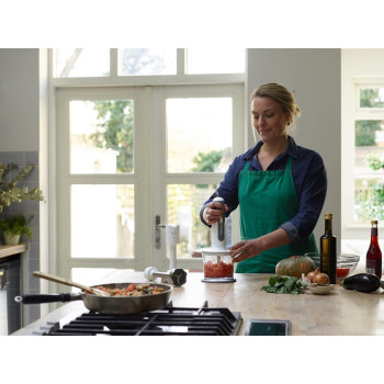 Kenwood Hand Blender 800W With 500Ml Chopper, 750Ml Beaker, Whisk, Puree/Masher, Soup XL, Stainless Steel Wand, Triblade Technology, White/Grey, HDP406WH, 1 Year Warranty