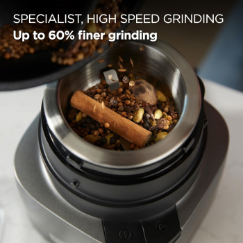 Kenwood 2-In-1 Chopper Plus Grinder 1000W Powerful Metal Grinder And Electric Chopper With Eversharp Quadblades, Dripper Pro, Spatula For Wet Chopping And Dry Grinding, Grey, CHP80.000SI, 1 Year Warranty
