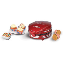 Ariete Electric Muffin And Cupcake Maker With Non-Stick Plate, 7 Moulds, 700W, Safety Lock System, Cord Wrap, Compact And Easy To Clean, Red, ART188, 1 Year Warranty