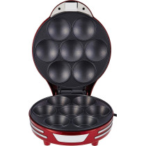 Ariete Electric Muffin And Cupcake Maker With Non-Stick Plate, 7 Moulds, 700W, Safety Lock System, Cord Wrap, Compact And Easy To Clean, Red, ART188, 1 Year Warranty