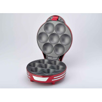 Ariete Electric Muffin And Cupcakes Maker, Thermostat, Non-stick Plate, 700W, Red, 1 Year Warranty