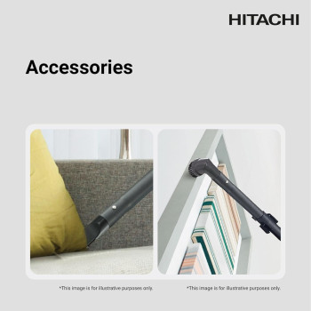 Hitachi Drum Vacuum Cleaner 2200 Watts, 21L Tank Dust Capacity, Aero Power Brush To Clean Efficiently, Metal Pipe, Dusting Brush And Crevice Nozzle, Washable Filter, Best For Home And Office, Black, CV965NBLGCM, 1 Year Warranty