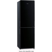 Hitachi 410L Gross Bottom Mount Double Door Refrigerator, 2 Doors No Frost Fridge Freezer, Inverter Control With Dual Fan Cooling, Eco Thermo-Sensor, Bottle And Wine Shelf, Glass Black, RBG410PUK6GBK, 1 Year Warranty