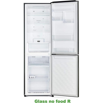 Hitachi 410L Gross Bottom Mount Double Door Refrigerator, 2 Doors No Frost Fridge Freezer, Inverter Control With Dual Fan Cooling, Eco Thermo-Sensor, Bottle And Wine Shelf, Glass Black, RBG410PUK6GBK, 1 Year Warranty