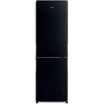 Hitachi 410L Gross Bottom Mount Double Door Refrigerator, 2 Doors No Frost Fridge Freezer, Inverter Control With Dual Fan Cooling, Eco Thermo-Sensor, Bottle And Wine Shelf, Glass Black, RBG410PUK6GBK, 1 Year Warranty