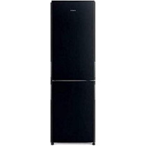 Hitachi 410L Gross Bottom Mount Double Door Refrigerator, 2 Doors No Frost Fridge Freezer, Inverter Control With Dual Fan Cooling, Eco Thermo-Sensor, Bottle And Wine Shelf, Glass Black, RBG410PUK6GBK, 1 Year Warranty