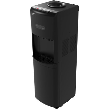 Hitachi Water Dispenser, Top Loading, Hot Cold And Ambient Temperature, Japanese Quality Floor Standing Water Cooler, Child Safety Lock, Best For Home, Office-Pantry, Black, HWD15000B, 1 Year Warranty