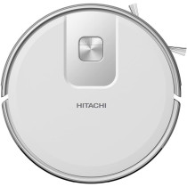 Hitachi Robot Wet And Dry Vacuum Cleaner With Wifi Control, 2700Pa Strong Suction Power, Laser-Based Lidar Navigation, Multi-Floor Mapping, Stair Safety, Black/White, RVX15N, 1 Year Warranty