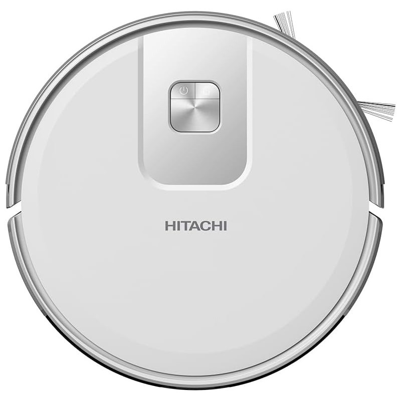 Hitachi Robot Wet And Dry Vacuum Cleaner With Wifi Control, 2700Pa Strong Suction Power, Laser-Based Lidar Navigation, Multi-Floor Mapping, Stair Safety, Black/White, RVX15N, 1 Year Warranty