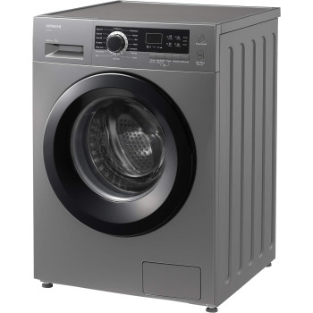 Hitachi 8 KG Front Load Washing Machine, 1200 RPM, 16 Programs, Fully Automatic Washer, Intelligent Sensor System, Led Multifunctional Display, Tangle-Free Finish, Baby Care, Silver, BD80GE3CGXSL, 1 Year Warranty