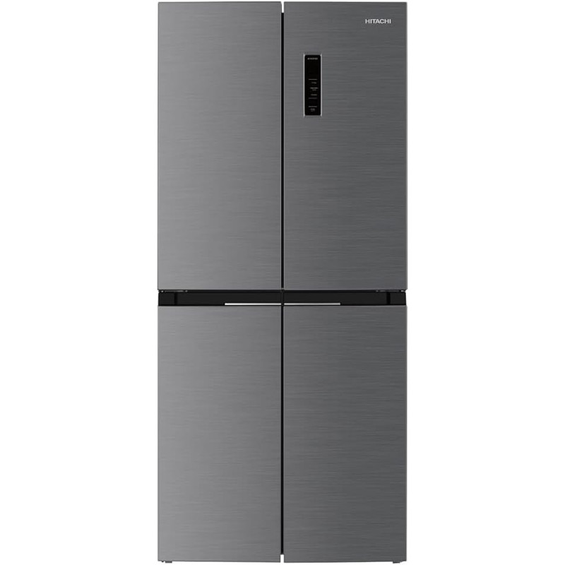 Hitachi 610L Gross, Net 466L, Bottom Freezer, 4 Door Refrigerator, Touch Screen Control, Energy Saving Mode, French Door Fridge, 10 Year Inverter Compressor Warranty With 1 Year Warranty, Model -HR4N7522DSXAE