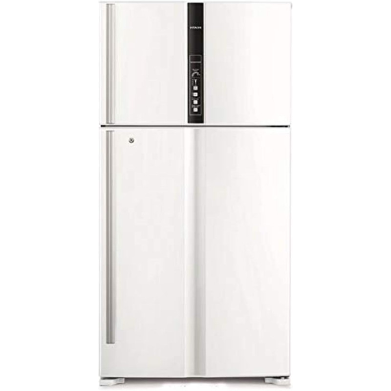 Hitachi 990L Gross Top Mount Double Door Premium Refrigerator, 2 Doors Fridge, Dual Fan Cooling, Led Control Panel, Twist Ice Tray, White, RV990PUK1KTWH, 1 Year Warranty