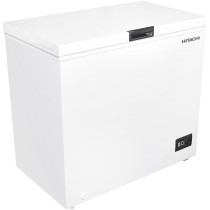 Hitachi Chest Freezer 200L Single Door With Storage Basket, High Energy Efficiency Cooling System, Adjustable Temperature, Ideal For Home And Restaurants, White, HRCS9200MNWAE, 1 Year Warranty