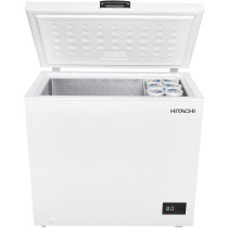 Hitachi Chest Freezer 200L Single Door With Storage Basket, High Energy Efficiency Cooling System, Adjustable Temperature, Ideal For Home And Restaurants, White, HRCS9200MNWAE, 1 Year Warranty