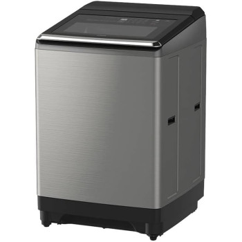 Hitachi Premium 25kg Top Load Washing Machine, Dual Jet, 16 Programs Fully Automatic Washer With Abaya Wash Program, Powered Inverter, Auto Self Clean, Easy Touch Control, Restart , Silver, SFP250ZFV3CGXSS, 1 Year Warranty