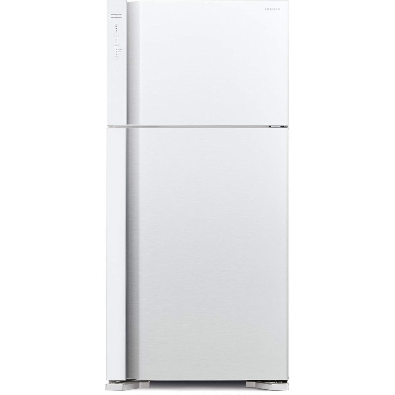 Hitachi 760L Gross Top Mount Double Door Refrigerator, 2 Doors Fridge, Dual Fan Cooling, Touch Screen Control, LED, Movable Twist Ice Tray, White, RV760PUK7KPWH With 10 Year Warranty on Inverter Compressor