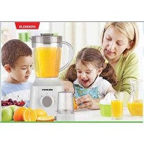 Nikai 2 In 1 Blender, 1.5L Jar Capacity, 300W, 2 Speeds, Pulse Function, Unbreakable PC Jar, Measuring Cup, Stainless Steel Blades, Perfect For Dry And Wet Fine Grinding, Mixing And Juicing, White, NB1700T3, 1 Year Warranty