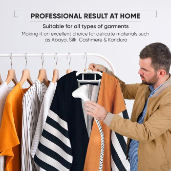 Nikai Garment Steamer 2000W, 10 Steam Levels, 2L Tank, 2-In-1 Double Aluminium Extendable Poles And Ironing Board, Thermostat Protection, Suit Hanger, White, NGS892AB, 1 Year Warranty