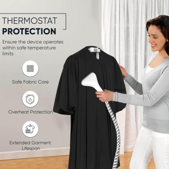 Nikai Garment Steamer 2000W, 10 Steam Levels, 2L Tank, 2-In-1 Double Aluminium Extendable Poles And Ironing Board, Thermostat Protection, Suit Hanger, White, NGS892AB, 1 Year Warranty