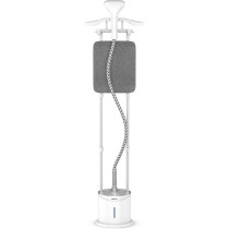 Nikai Garment Steamer 2000W, 10 Steam Levels, 2L Tank, 2-In-1 Double Aluminium Extendable Poles And Ironing Board, Thermostat Protection, Suit Hanger, White, NGS892AB, 1 Year Warranty