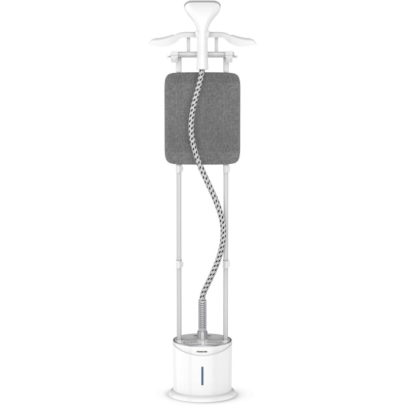 Nikai Garment Steamer 2000W, 10 Steam Levels, 2L Tank, 2-In-1 Double Aluminium Extendable Poles And Ironing Board, Thermostat Protection, Suit Hanger, White, NGS892AB, 1 Year Warranty