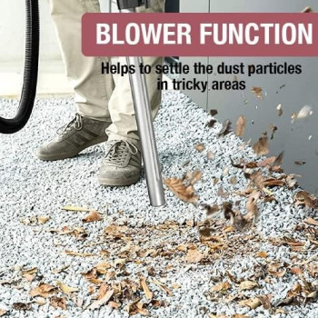 Nikai 25 Liter, 2000 W Vacuum Cleaner With Blower Attachment And Telescopic Tube, 360-Degree Wheels For Movement, Black/Red, NVC350T, 1 Year Warranty