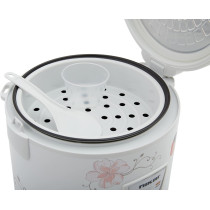 Nikai 1.8 L, 640-762W Electric Rice Cooker With Non-Stick Tefflon Coated Pot, Cook, Steam And Keep Warm Function For Flawless Meals, Detachable Cord For Convenience Serving, White, NR67N3, 1 Year Warranty