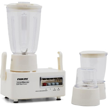 Nikai 300W, 1.6L 4-In-1 Food Processor, Juicer, Blender, Meat Chopper, Grinder, 2 Speeds + Pulse, Powerful Motor, Stainless Steel Blade, Perfect For Dry And Wet Fine Grinding, Mixing And Juicing, White, NFP1724N, 1 Year Warranty