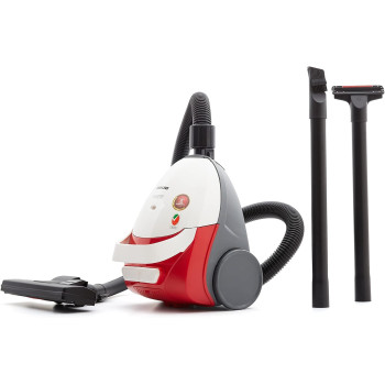Nikai Corded Electric Canister Vacuum Cleaner, Red/White, NVC2302, 1 Year Warranty