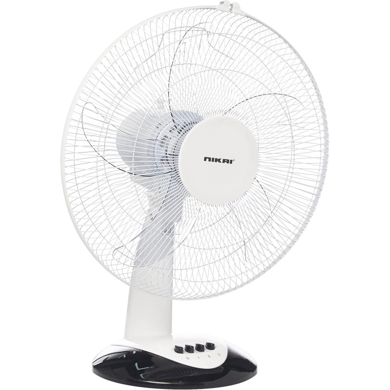 Nikai 16 Inch Wall Fan With Remote, 45 Watts, T Class Copper Motor, 5 AS Knife Blades, 120 Degree Grill, 3 Speed Control, 7.5 Hours Timer, Energy-Efficient, Ideal For Office And Home, White, NWF1635T1, 1 Year Warranty