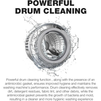 Nikai 8KG 1400 RPM Front Load Washer With 16 Programs, Energy Saving BLDC Inverter Motor, Steam Wash, Fully Automatic Washing Machine, LED Display, Child Lock, One Touch Function, Matte Blue, NWM801FIB, 1 Year Warranty