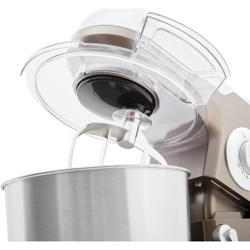 Nikai Kitchen Stand Mixer Machine, 1000W Power, 6.5L Large Capacity, Stainless Steel Bowl, 3 Mixing Blades, 10 Speed Settings For Perfect Baking Results, Easy Mixing And Kneading, Brown/Silver, NSM650A, 1 Year Warranty