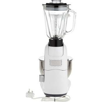 Nikai 800W Stainless Steel, Aluminum, Glass Food Processor With 6 Speed Settings, White/Silver, NFP444A, 1 Year Warranty