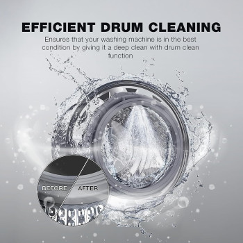 Nikai 8KG 1200 RPM Front Load Washer With 16 Programs, Energy Saving BLDC Inverter Motor 5 Star Rating, Steam Wash, Digital LCD Display, Child Lock, Fully Automatic Washing Machine, Grey, NWM801FN9S, 1 Year Warranty