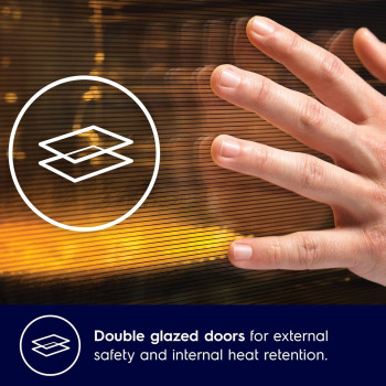 Electrolux 90 x 60 Cm Freestanding Cooker, Full Gas Cooking Range With 5 Burners, Cast Iron Pan Support, Oven With Fan, One Hand Automatic Ignition And Thermocouple Safety, Stainless Steel, Black/Silver, EKG9000A4X, 1 Year Warranty