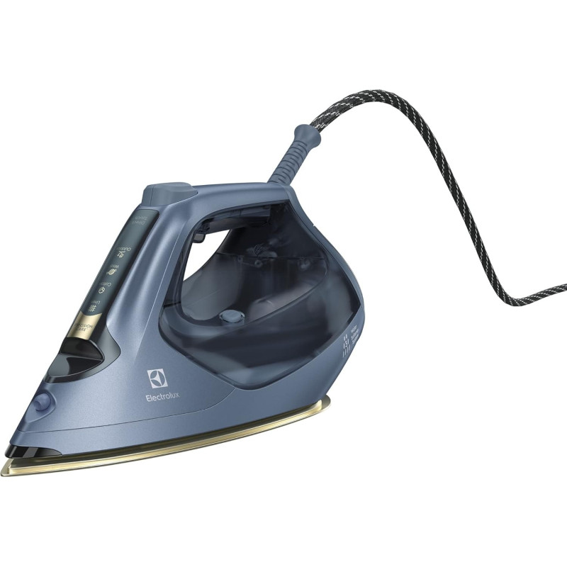 Electrolux Steam Iron 2500W Max Power, Portable Clothing Iron, Ceramic Soleplate, Auto Shut Off, Denim Blue Metallic, E8SI1-82BM, 1 Year Warranty