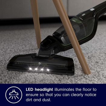 Electrolux 2 In 1 Cordless Handheld Stick Vacuum Cleaner With Powerful Suction, LED Headlight, Double Filtration, Self-Standing Upright Lightweight Vacuum, Best For Home, Blue, ZB3513DB, 1 Year Warranty